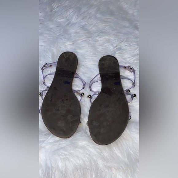 SCHUTZ
CLEAR STRAP GOLD STUD SANDALS - Picture 6 of 10